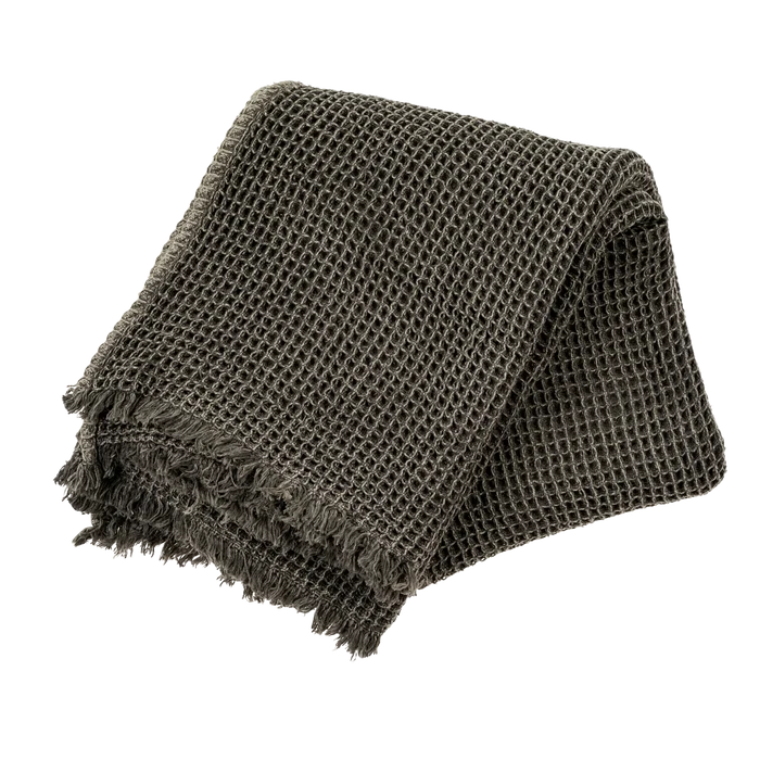Waffle Throw, Dark Grey - Magnolia Lane co. Home + Garden + Gift