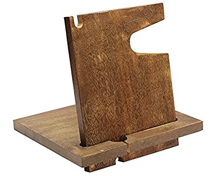 White Whale Wood Phone Docking Station with Key Holder, Wallet Stand and Watch Organizer Men's Gift MyFancyCraft Compatible with Any Phone