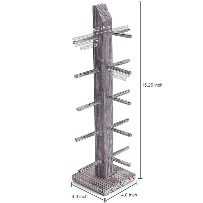 White whale Wooden 5-Pair Sunglasses Display Stand, Tabletop Retail Eyewear Rack