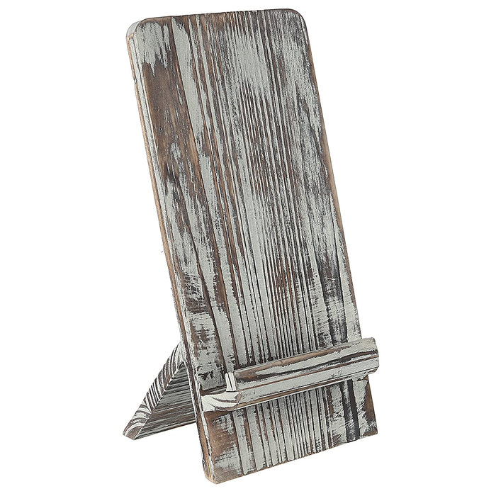 White Whale Wooden Docking Station Smartphone Dock Charging Stand, Desktop Cell Phone Cradle