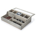 White Whale Wooden Watch & Personal Valet Organizer Box