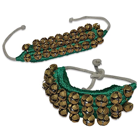 Whitewhale Handmade Indian Classical Ghungroo Dance Accessories Bharatnatyam, Kuchipudi, Odissi Ghungru For Dancer's Feet (30 bells + 30 bells)