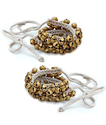Whitewhale Handmade Indian Classical Ghungroo Dance Accessories Bharatnatyam, Kuchipudi, Odissi Ghungru For Dancer's Feet (25 bells + 25 bells)