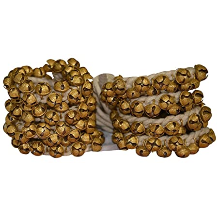 Whitewhale Handmade Indian Classical Ghungroo Dance Accessories Bharatnatyam, Kuchipudi, Odissi Ghungru For Dancer's Feet (50 bells + 50 bells)