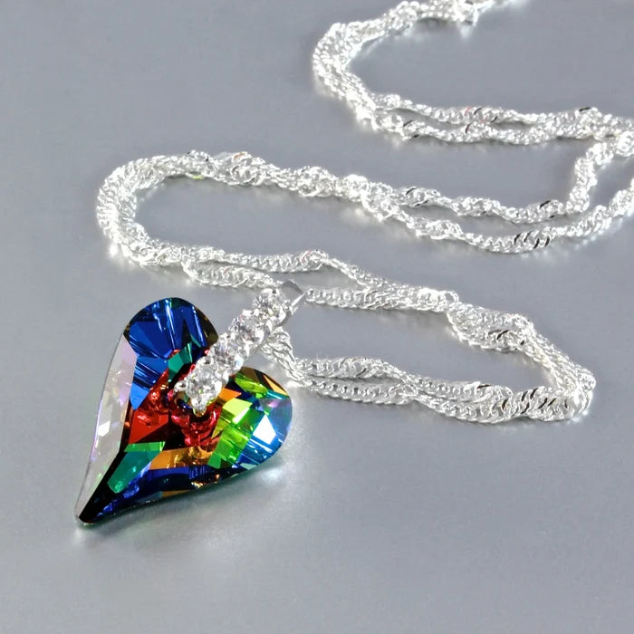 "Wild Heart" - Swarovski Crystal and Sterling Silver Necklace