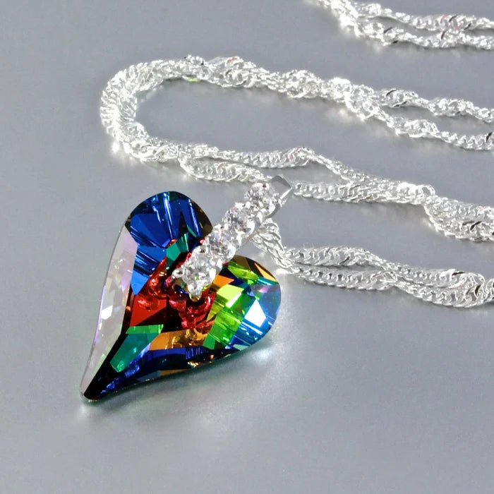 "Wild Heart" - Swarovski Crystal and Sterling Silver Necklace