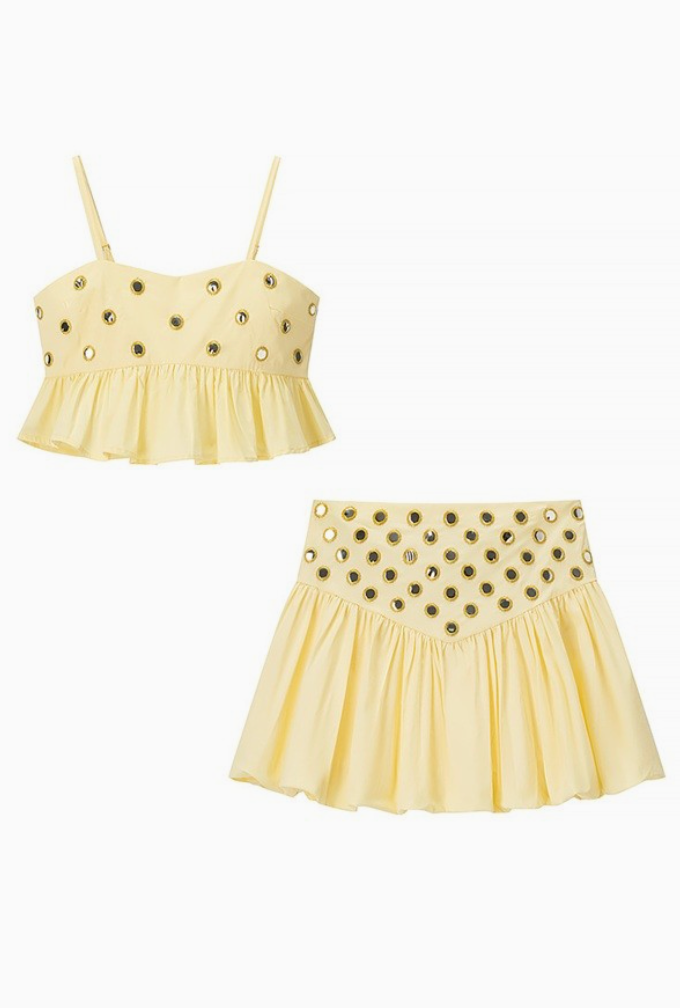 Yellow Sequin Skirt